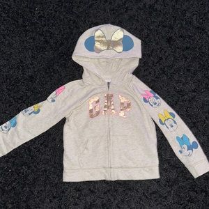 Minnie mouse zip up hoodie